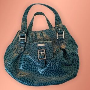 Nine West faux alligator shoulder bag
